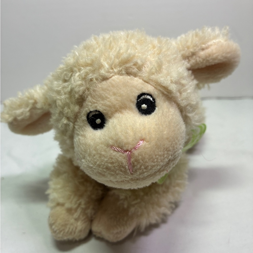 Small Plush Lamb green bow
